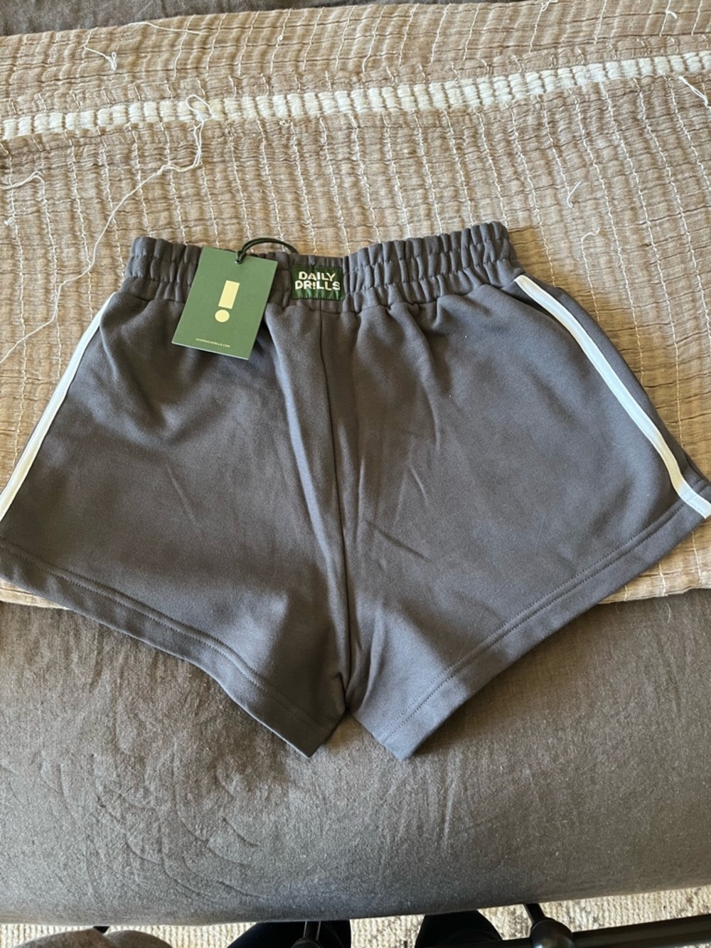 Daily Drills Fleece Super Shorts in Washed Black Size XS/S